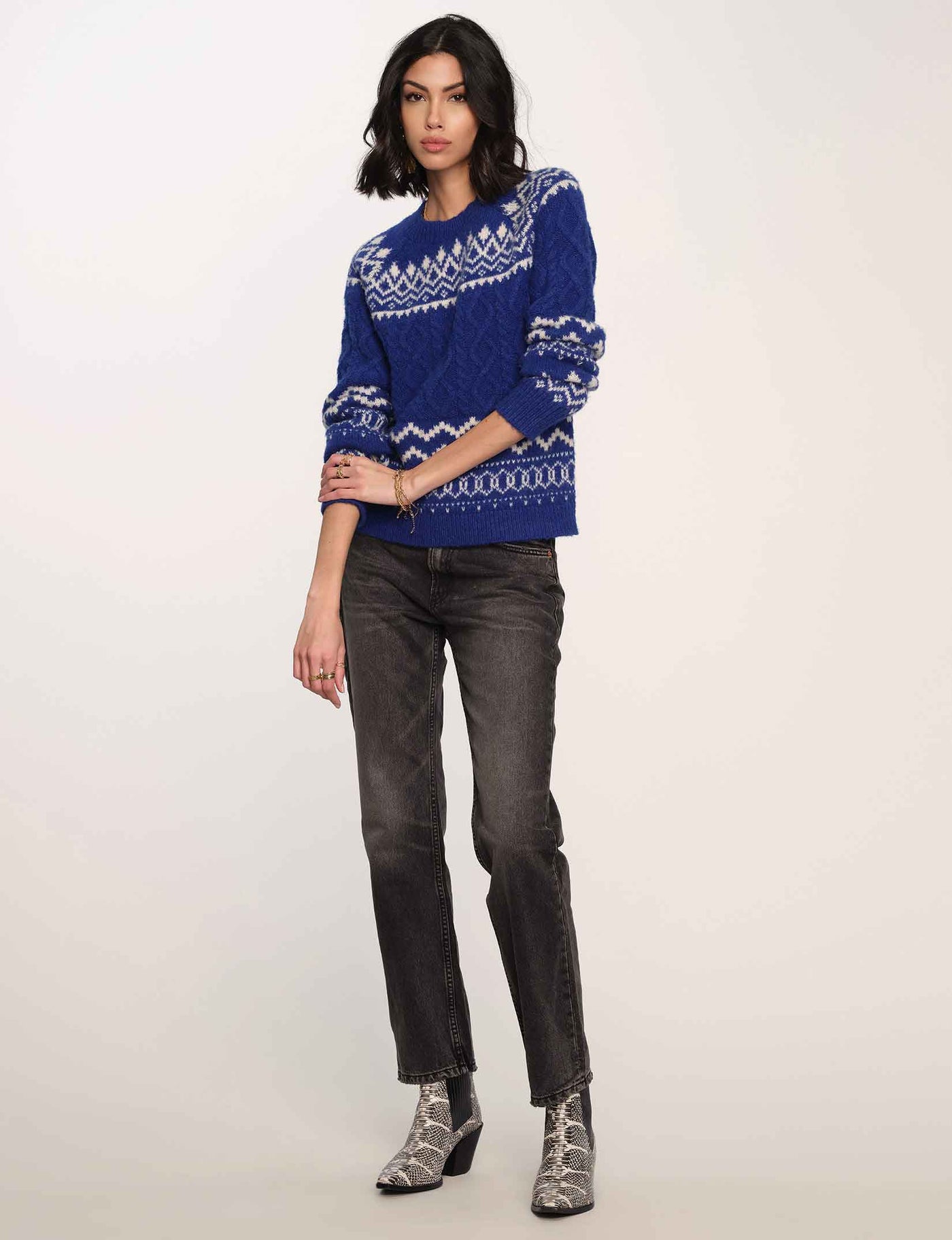 Noelle Sweater - Cobalt