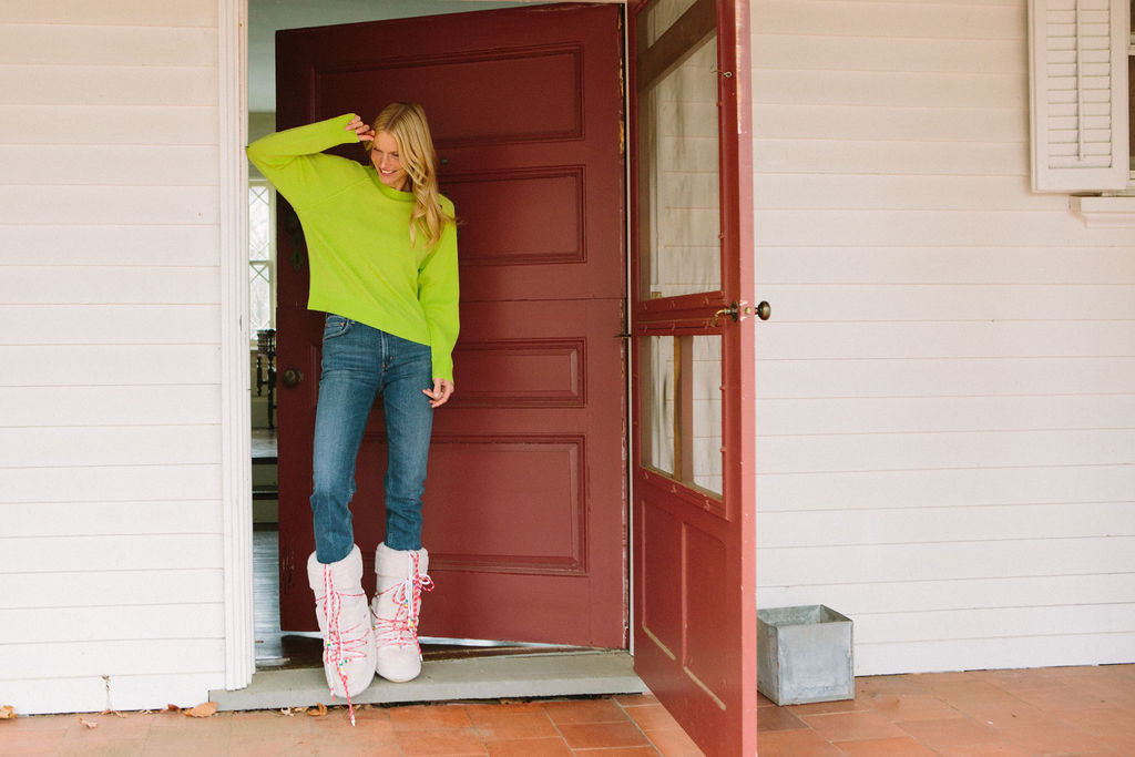 Jill Cashmere Sweatshirt- Citrus