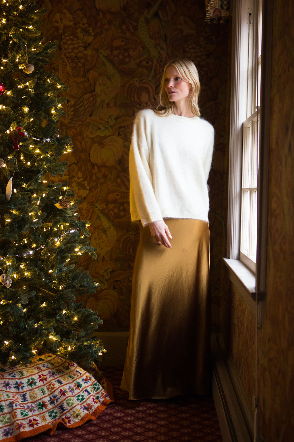 Mae Brushed Cashmere Pullover- Ivory