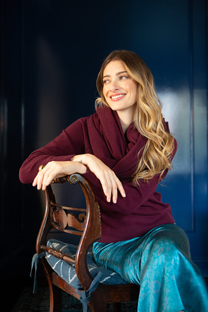 Jill Cashmere Sweatshirt- Hawthorn