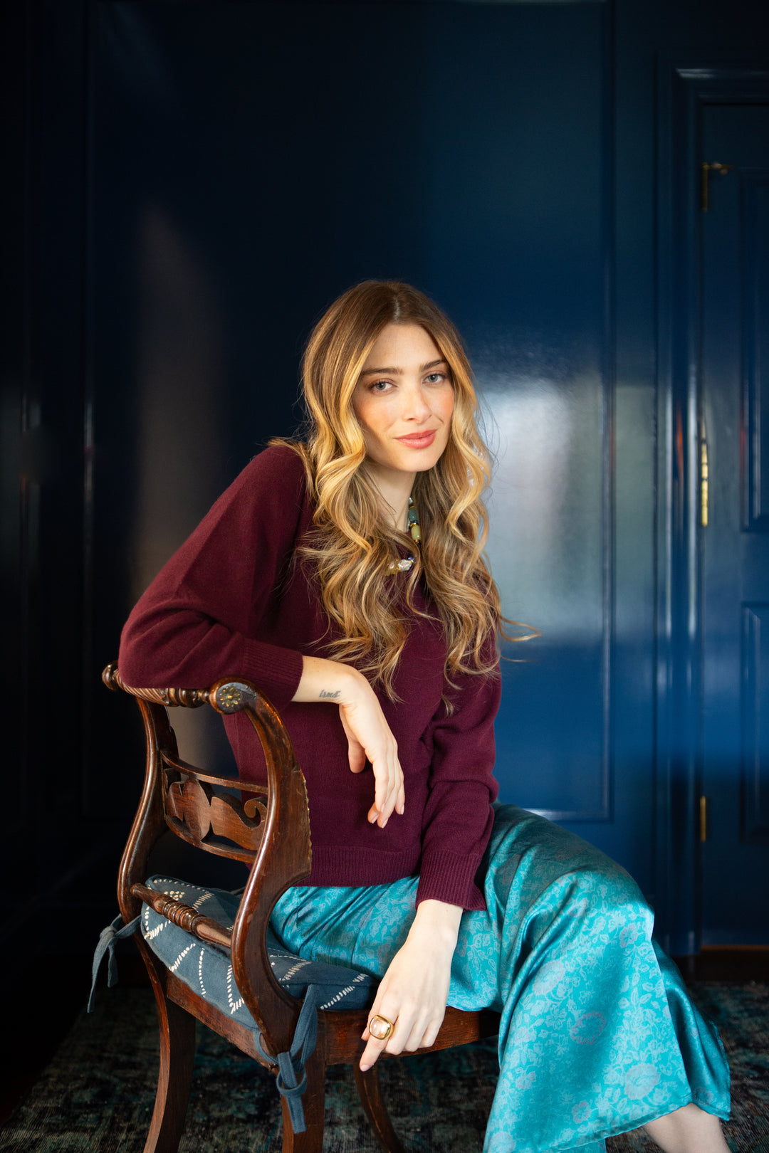 Jill Cashmere Sweatshirt- Hawthorn