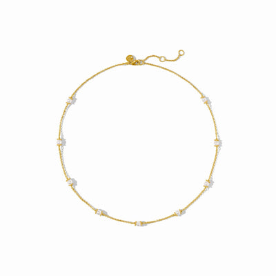 Hydra Delicate Station Necklace - Pearl