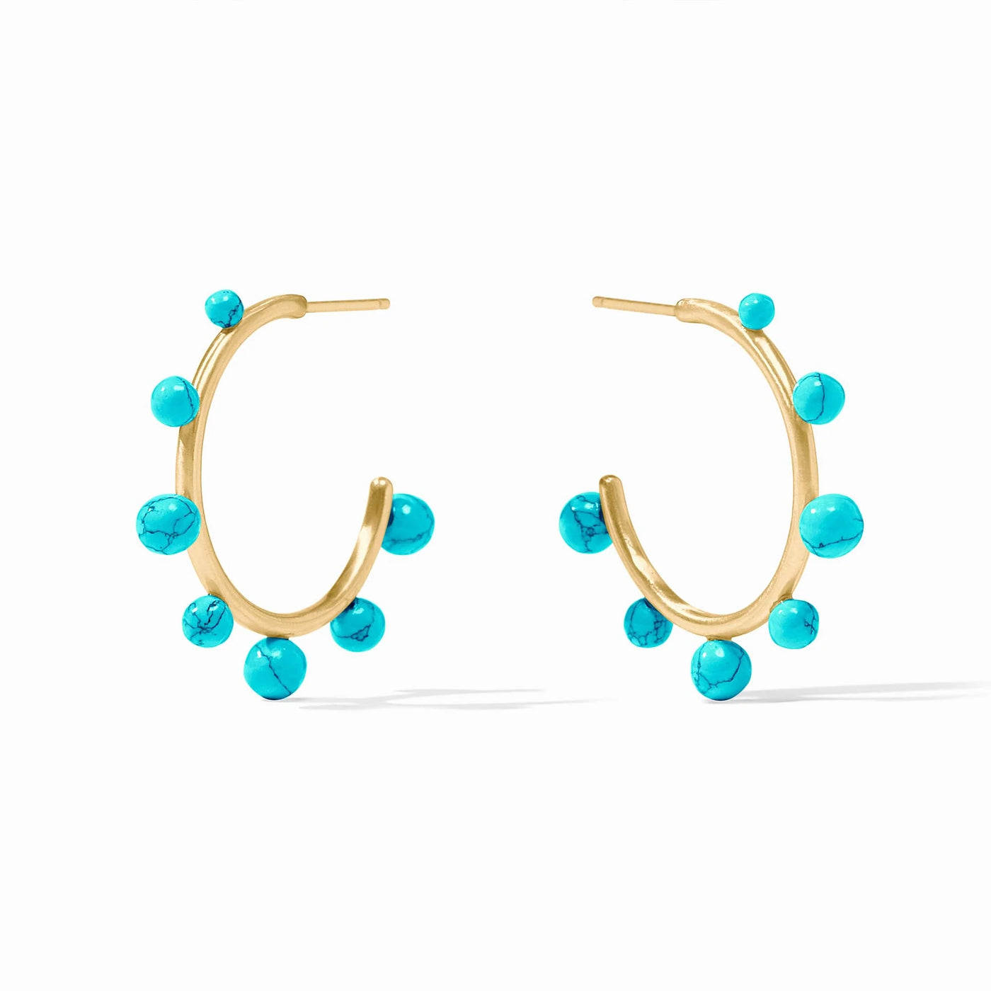 Hydra Stone Hoop - Turquoise Blue - M