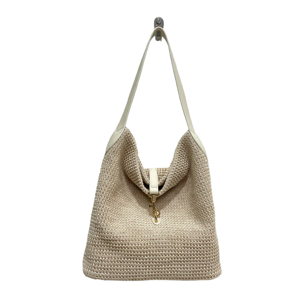 Sandy Shoulder Bag - Beige Raffia