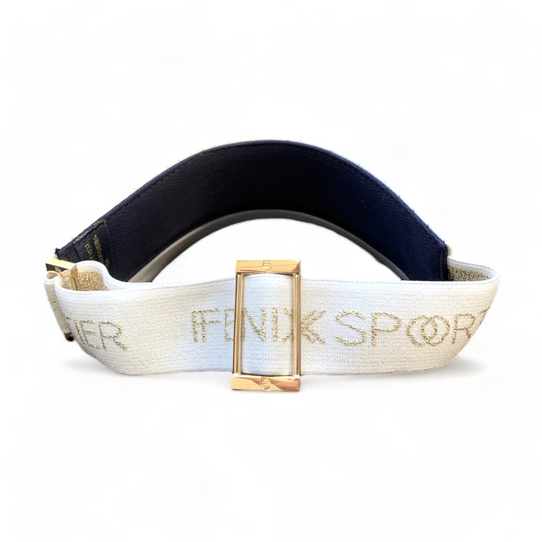 The Leather Visor - White & Gold