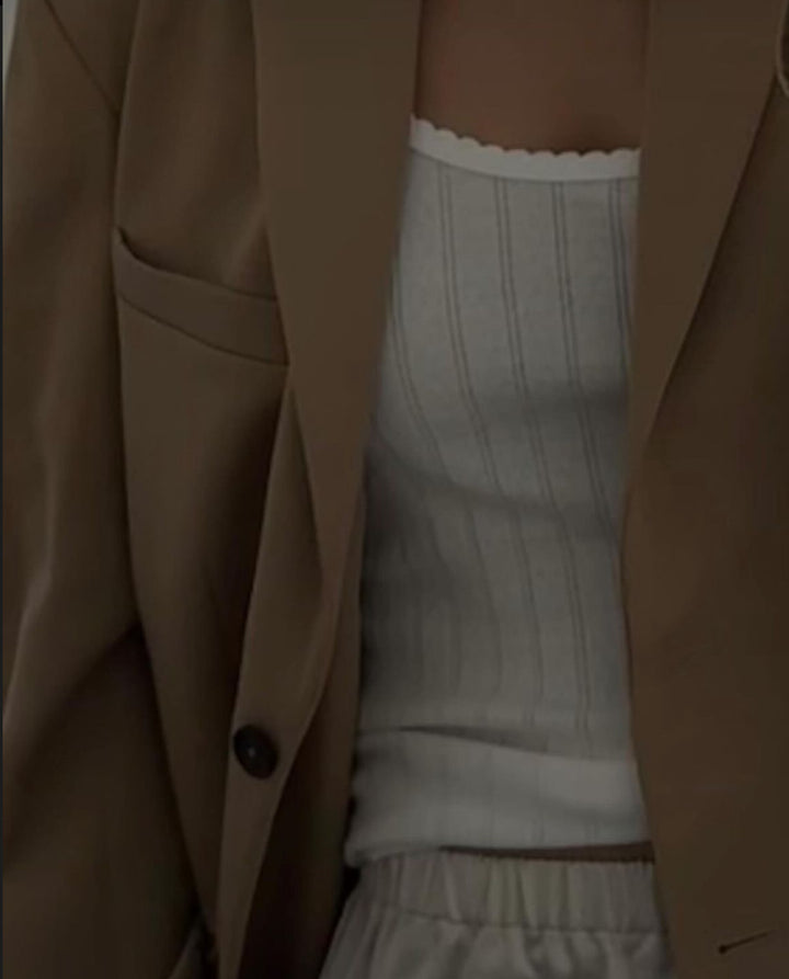 Pointelle Classic Tank Top - White