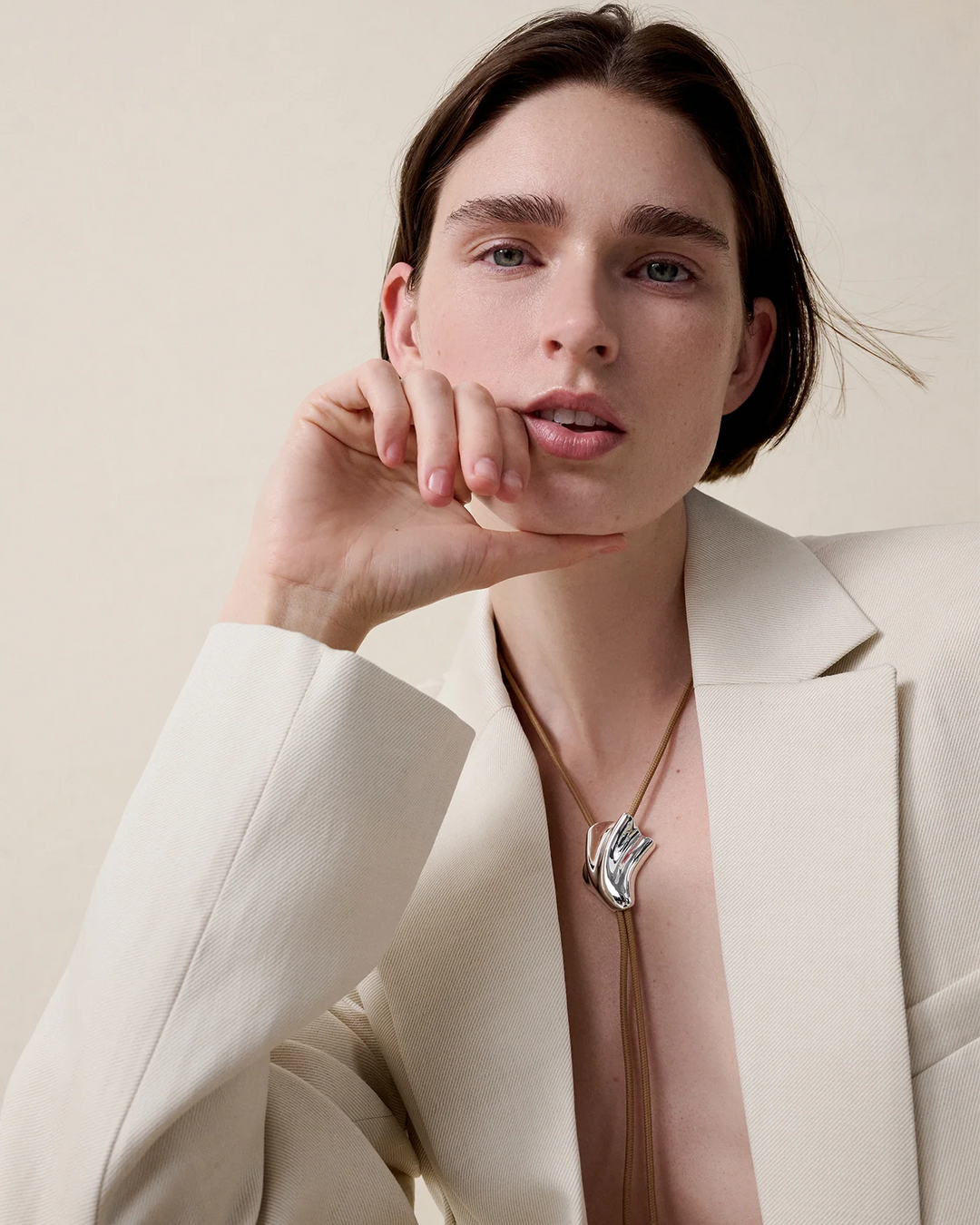 Lydia Bolo Tie - Silver