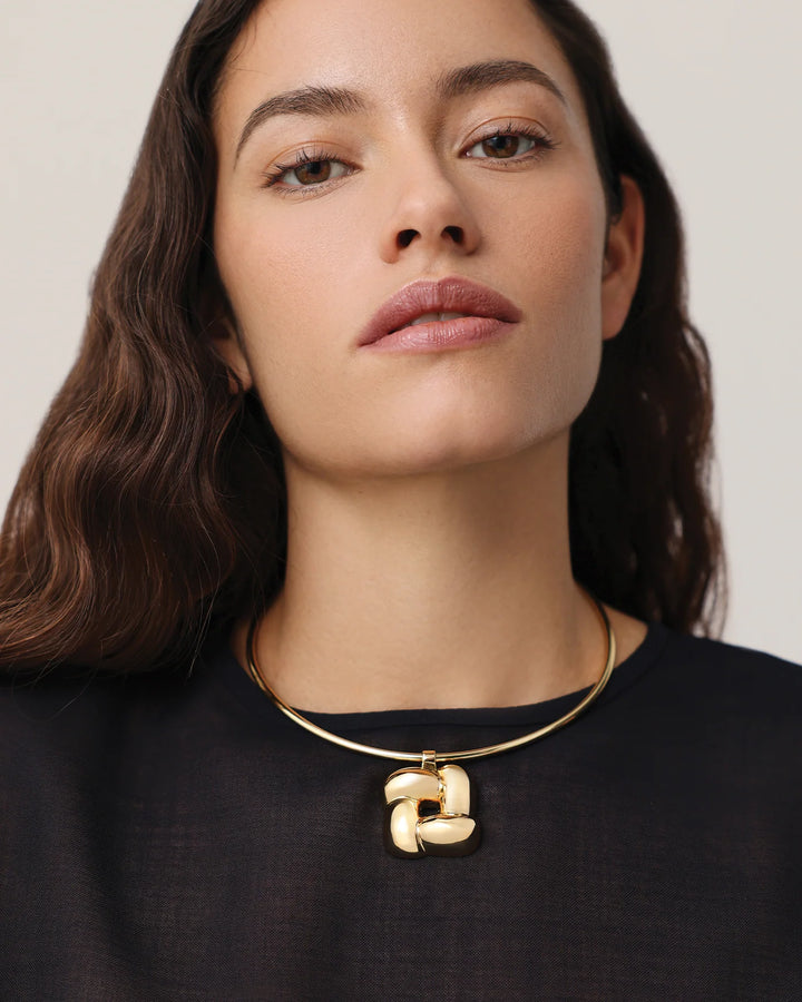 Woven Square Collar - Gold