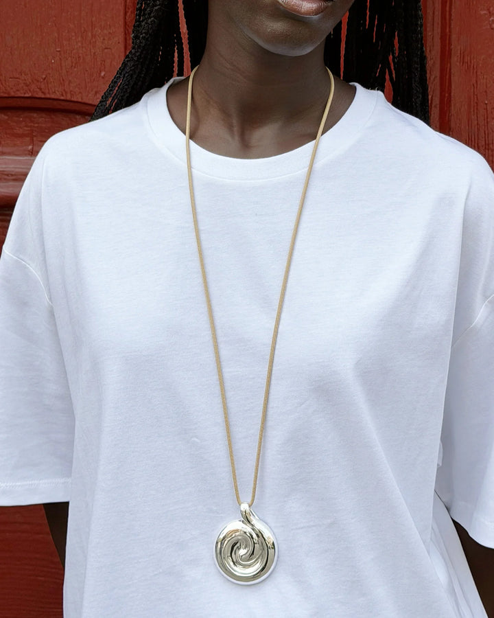 Nico Pendant Rope Necklace - Silver