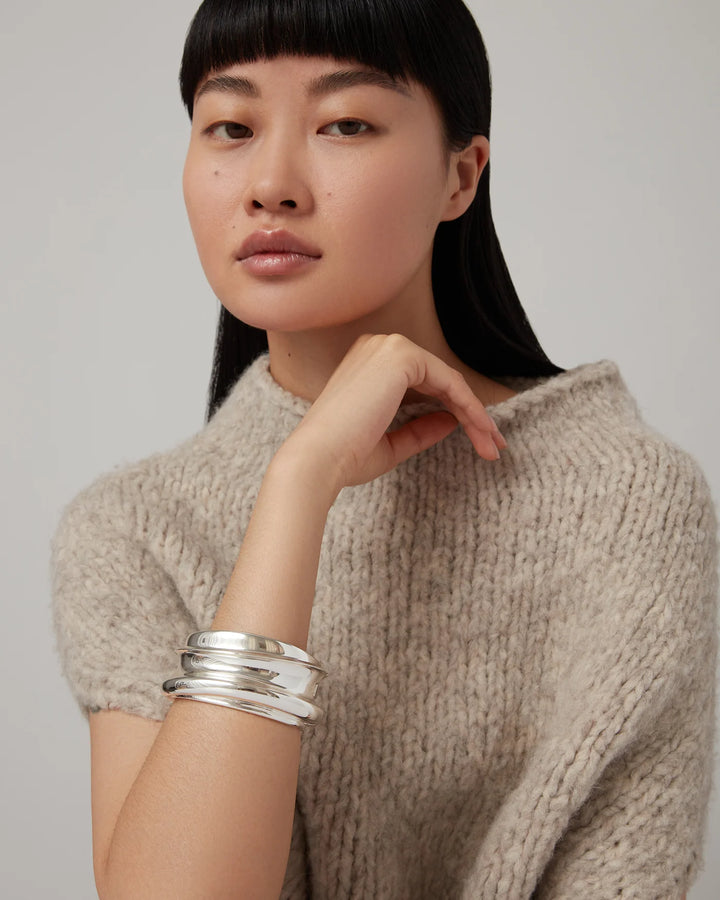 Lennon Mega Bangle- Silver