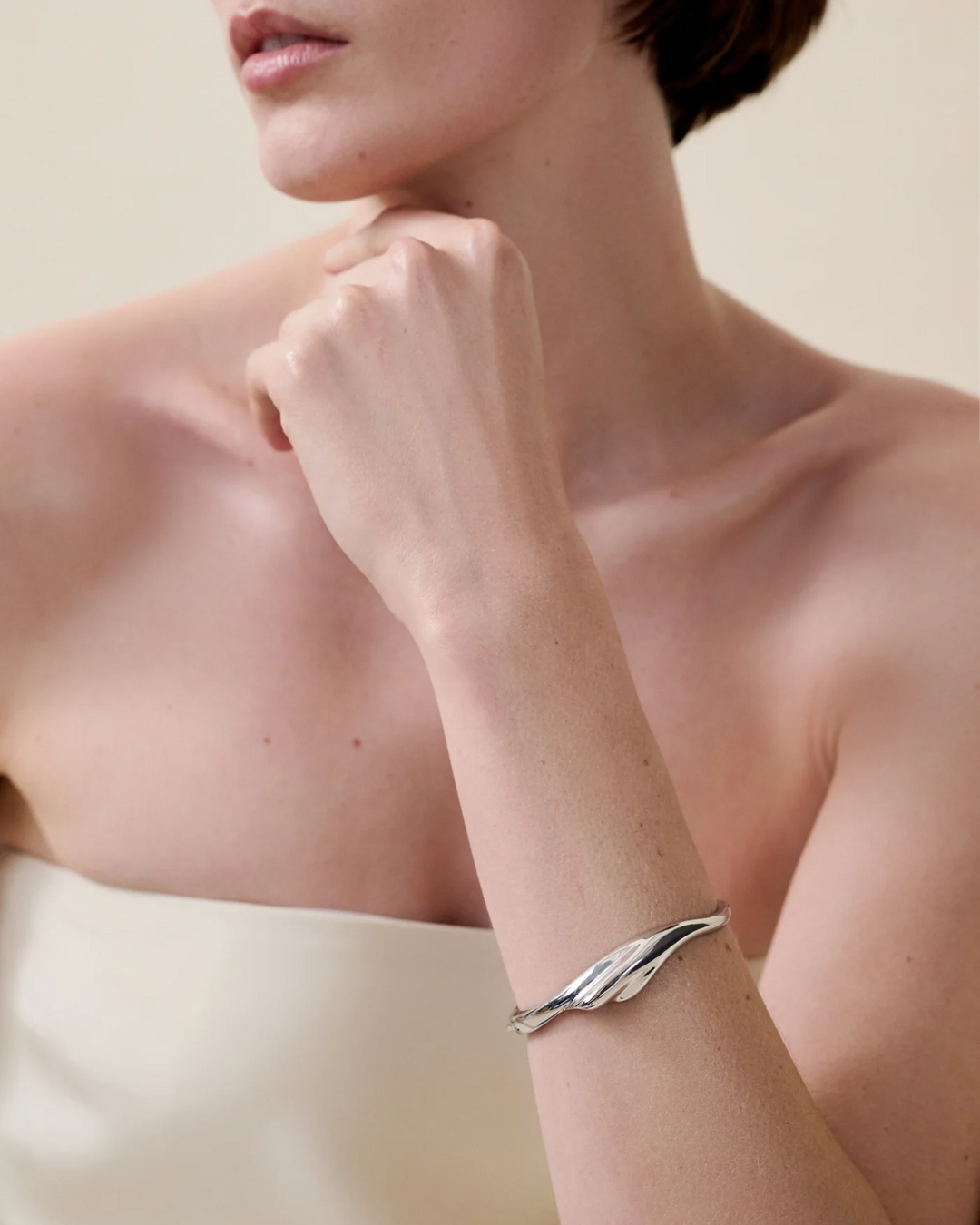 Portia Bangle - Silver