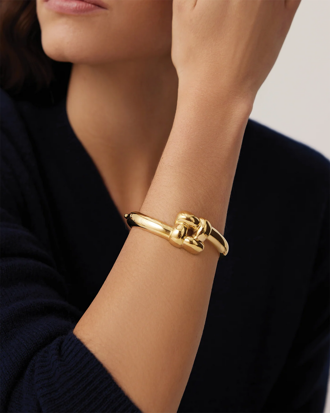 Woven Square Bangle - Gold