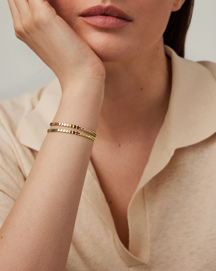 Double Amalfi Bracelet - S - Gold