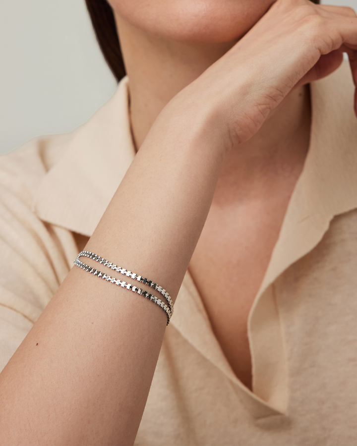 Double Amalfi Bracelet - S - Silver