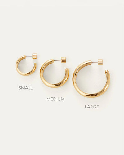 Staple Hoop Earrings - Small - Gold