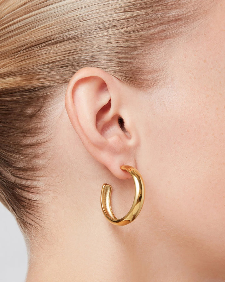 Staple Hoops Large - Gold