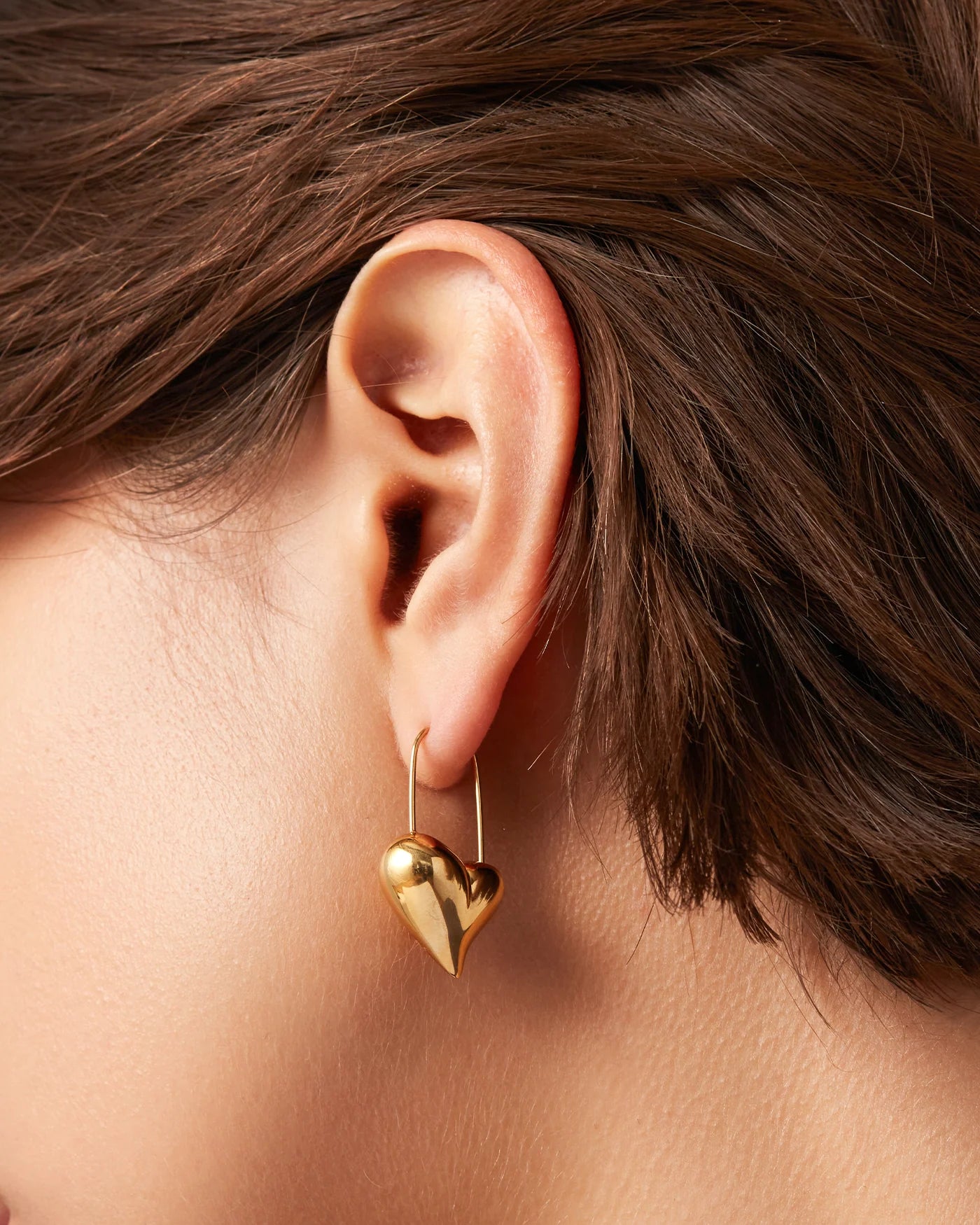Celeste Heart Earrings - Gold