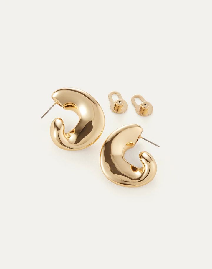 Gigi Hoop Earrings - Gold - Small