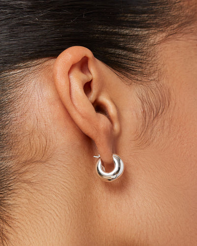 Mini Tome Hoops - Silver