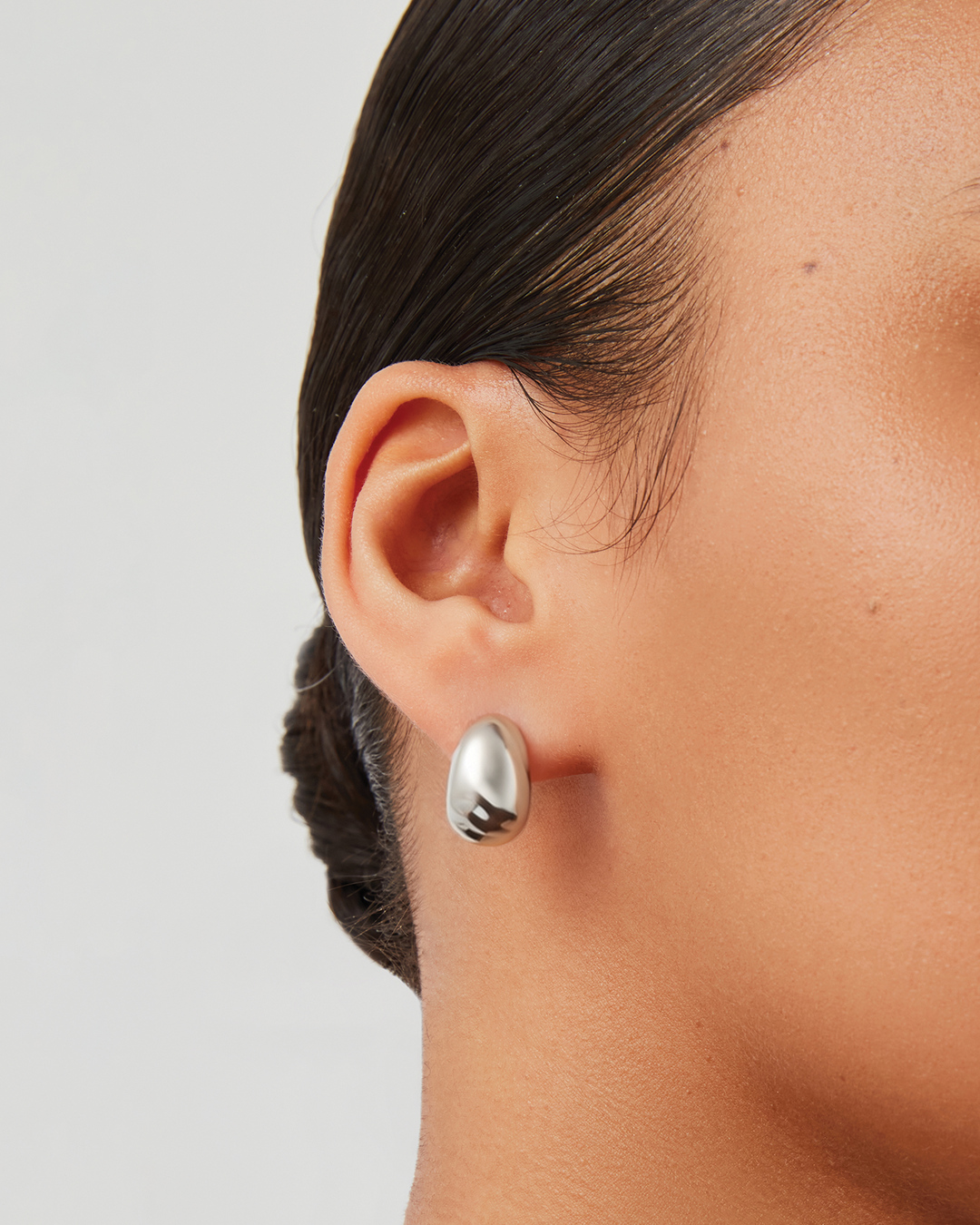 Small Nelle Hoops - Silver
