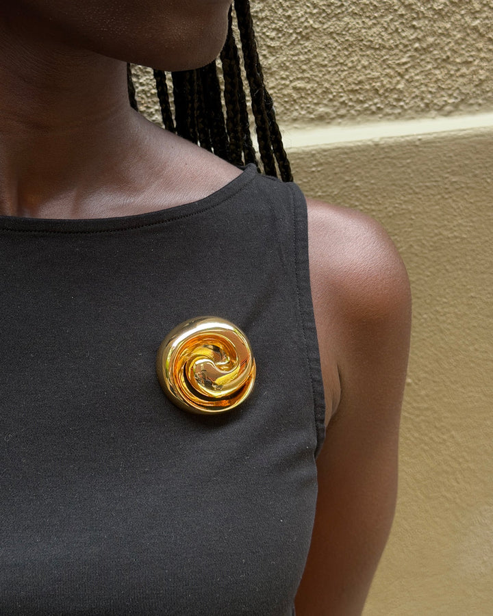 Renzo Brooch - Gold