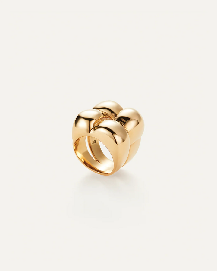 Mega Woven Square Ring - Gold