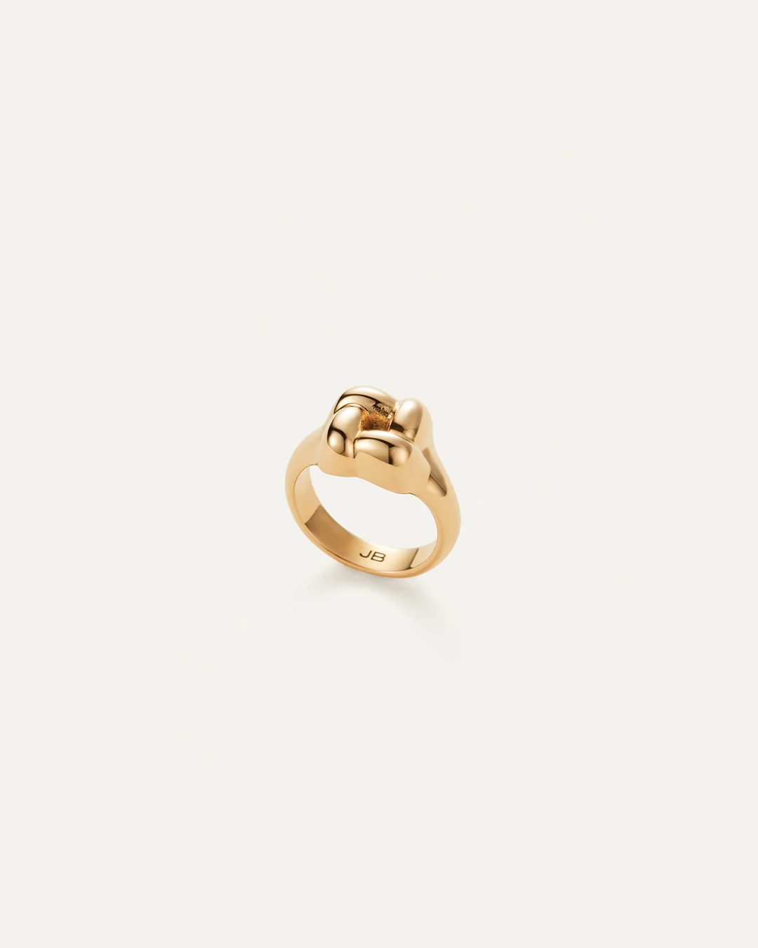 Woven Square Signet Ring - Gold