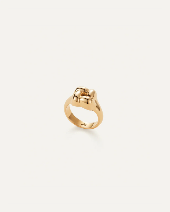 Woven Square Signet Ring - Gold