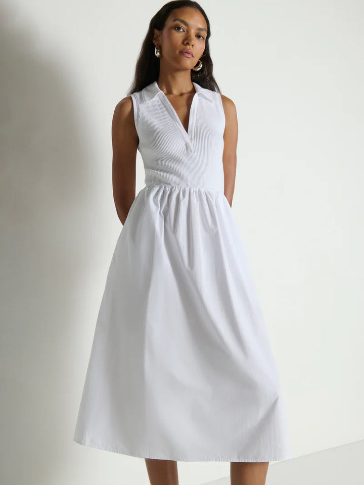 Jessica Midi Dress - White