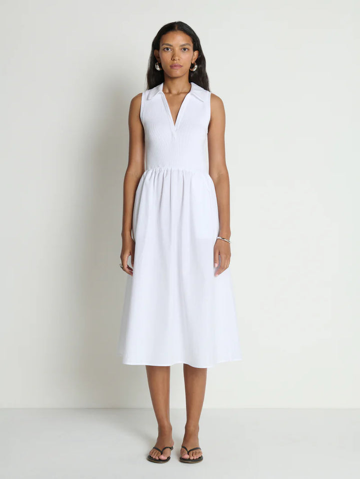 Jessica Midi Dress - White