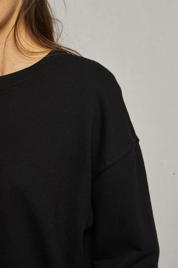 Tyler French Terry Pullover Sweatshirt - True Black