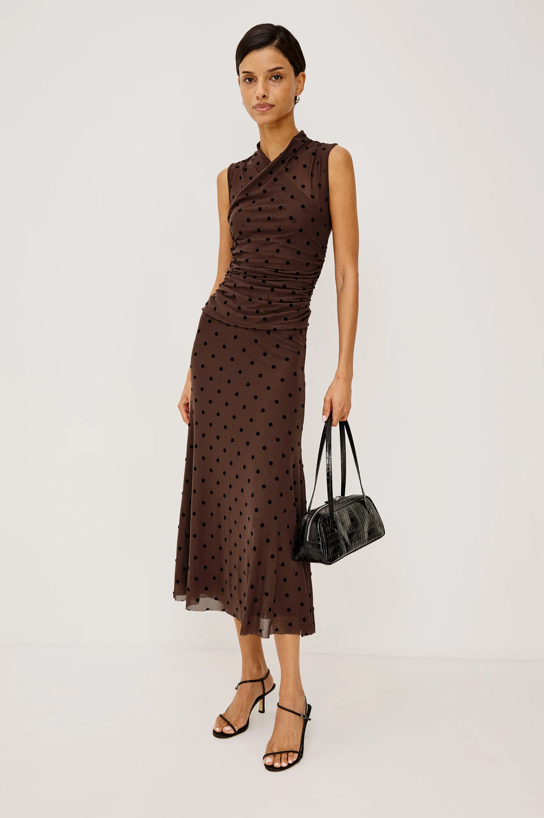 Jordan Skirt - Chocolate Polka Dot