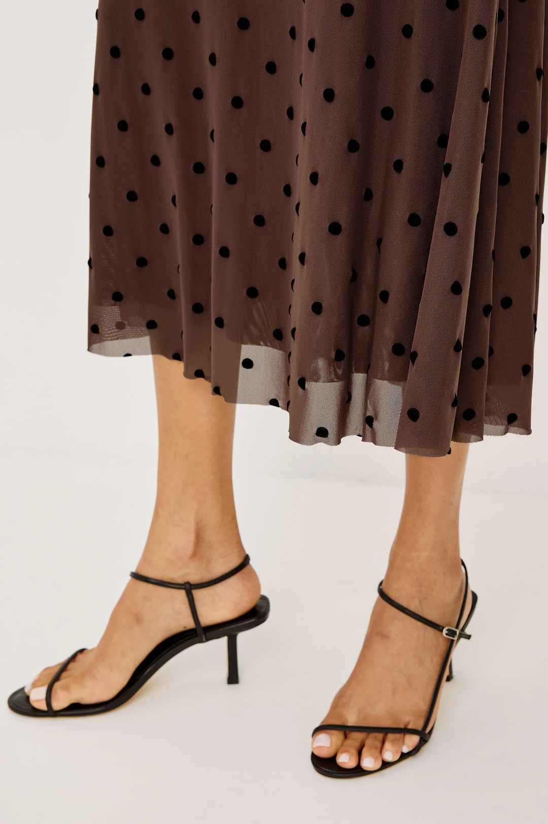 Jordan Skirt - Chocolate Polka Dot