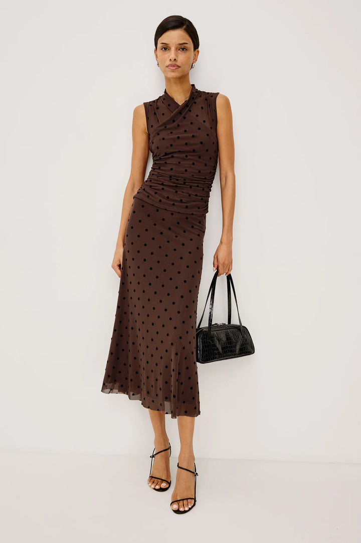 Jordan Skirt - Chocolate Polka Dot