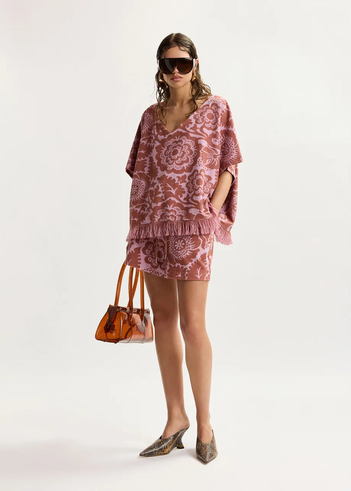 Jacquard Top - Pink/Brown