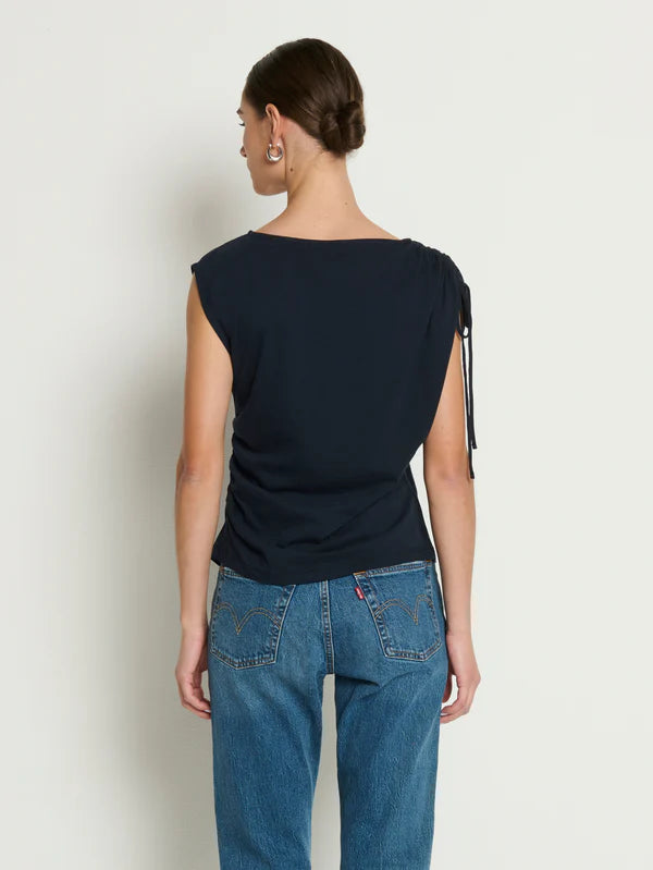 Julie Shoulder Tie Top - Night Sky