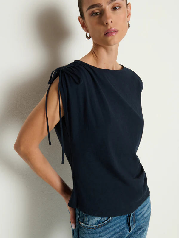 Julie Shoulder Tie Top - Night Sky