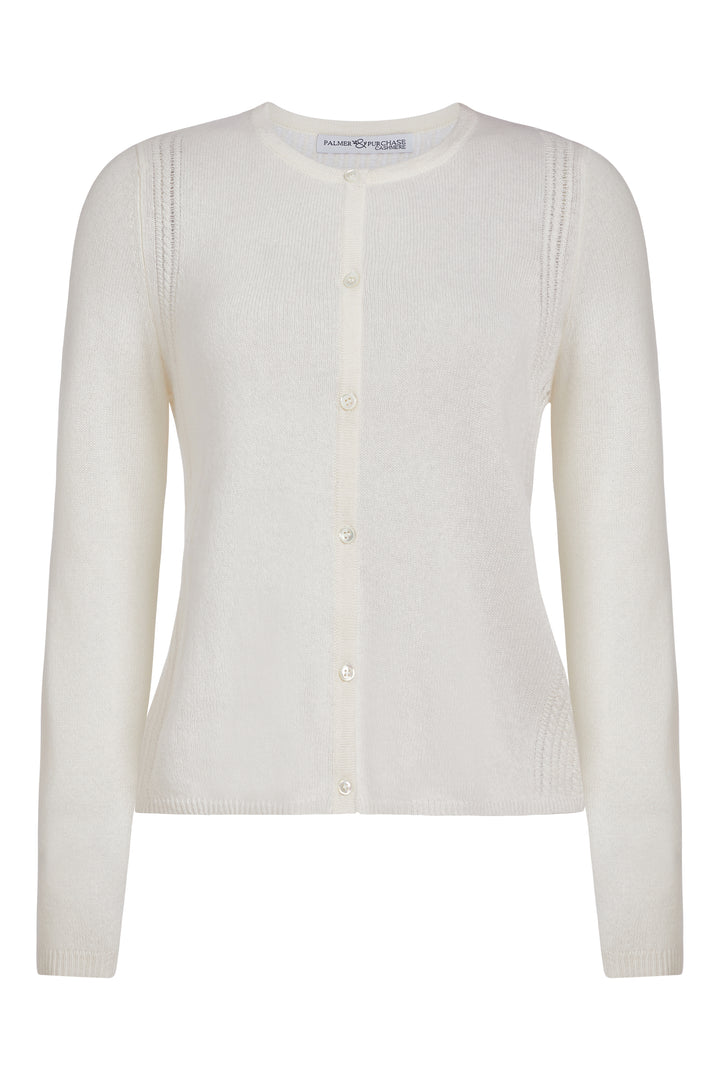 Janna Cashmere Cardigan- Chalk