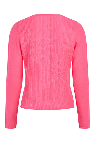 Janna Cashmere Cardigan- Dayglo