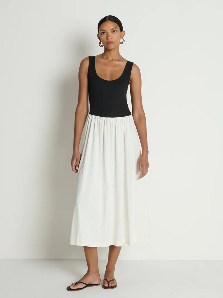 Karla Midi Dress - Porcelain Color Block