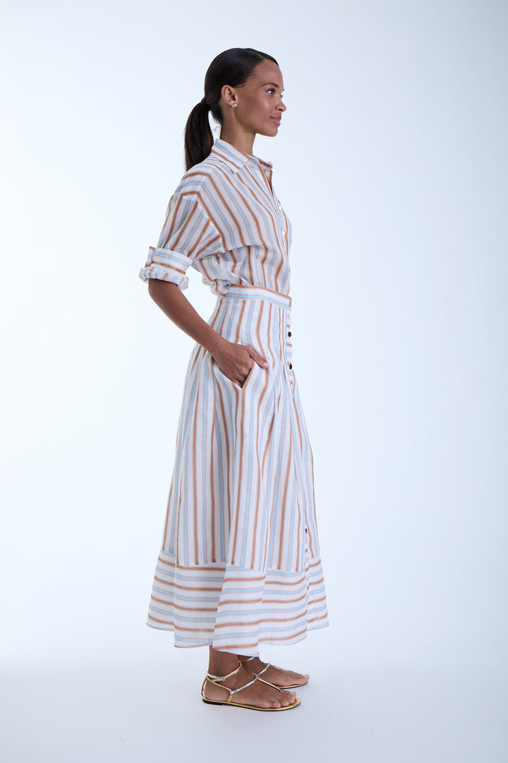 Spencer Midi Skirt - Sky