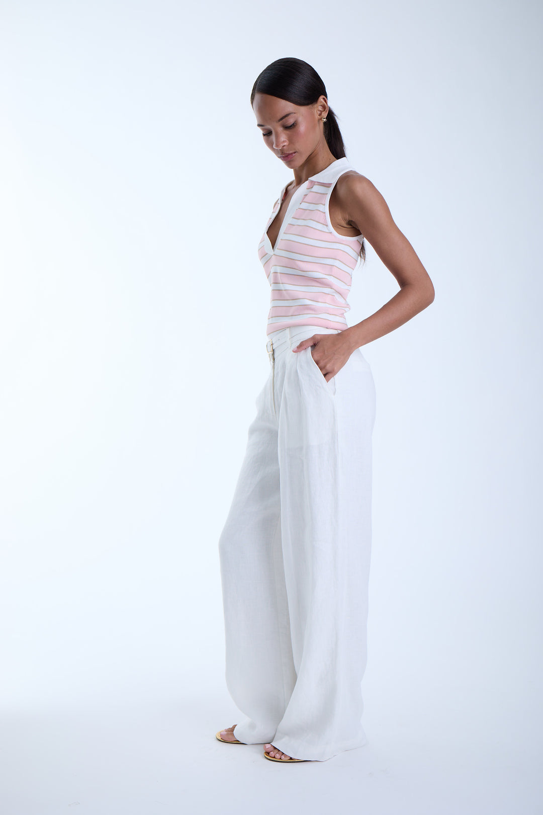 Kira Knit Sleeveless Top - Pink