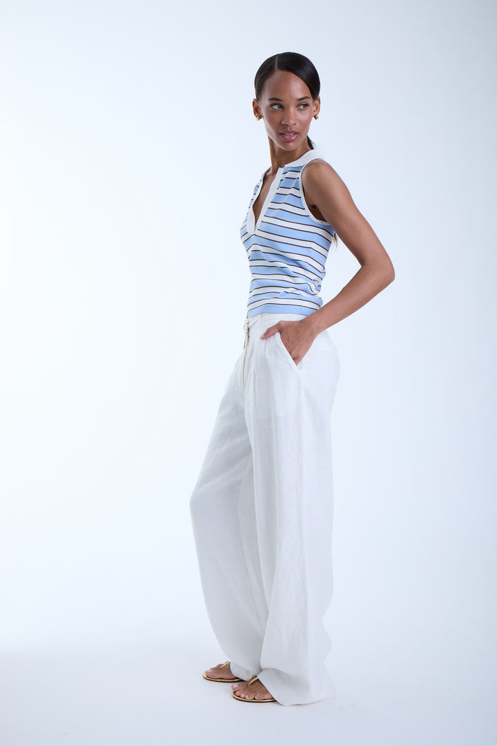 Kira Knit Sleeveless Top - Sky