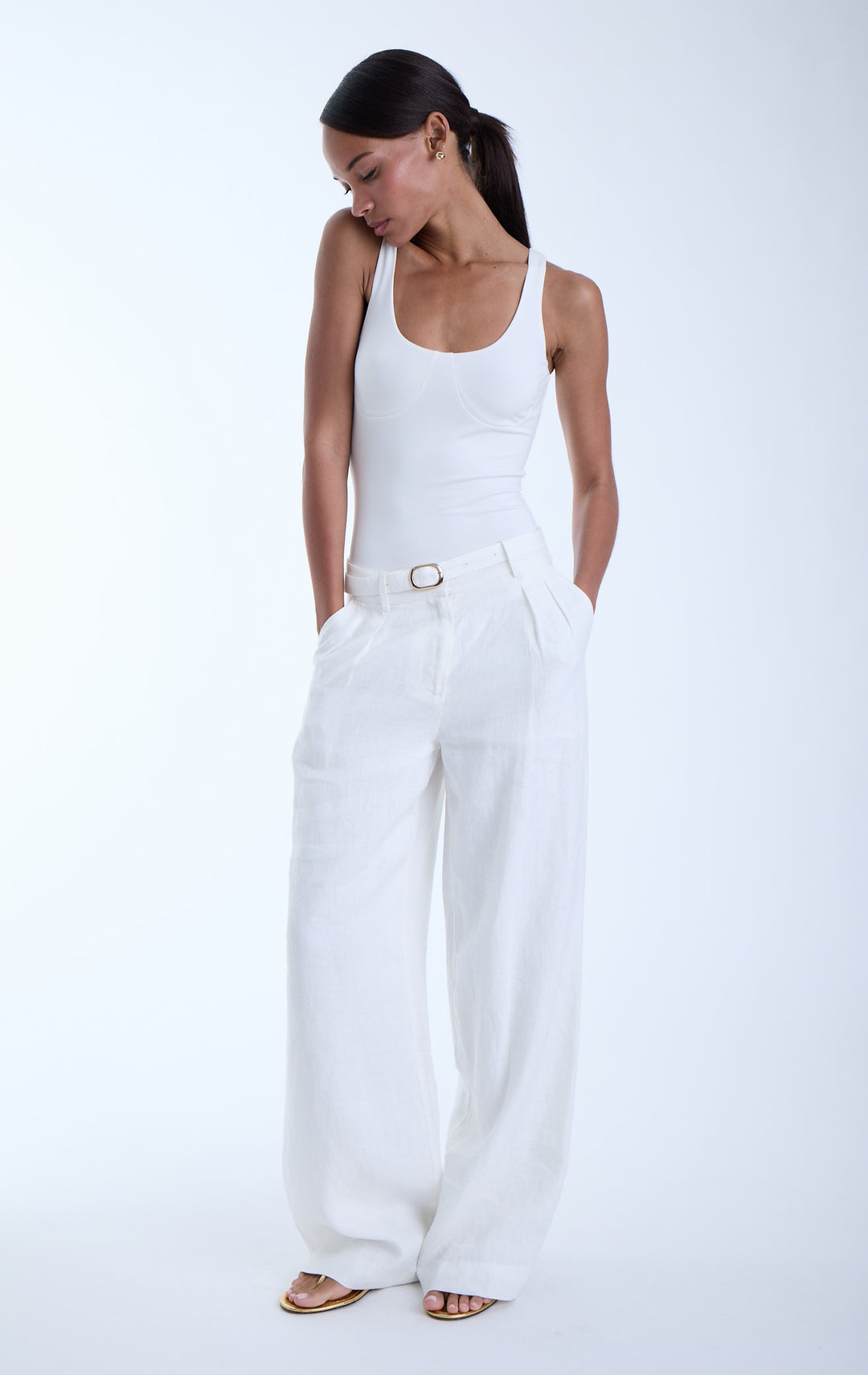 Katarina Linen Pants - White