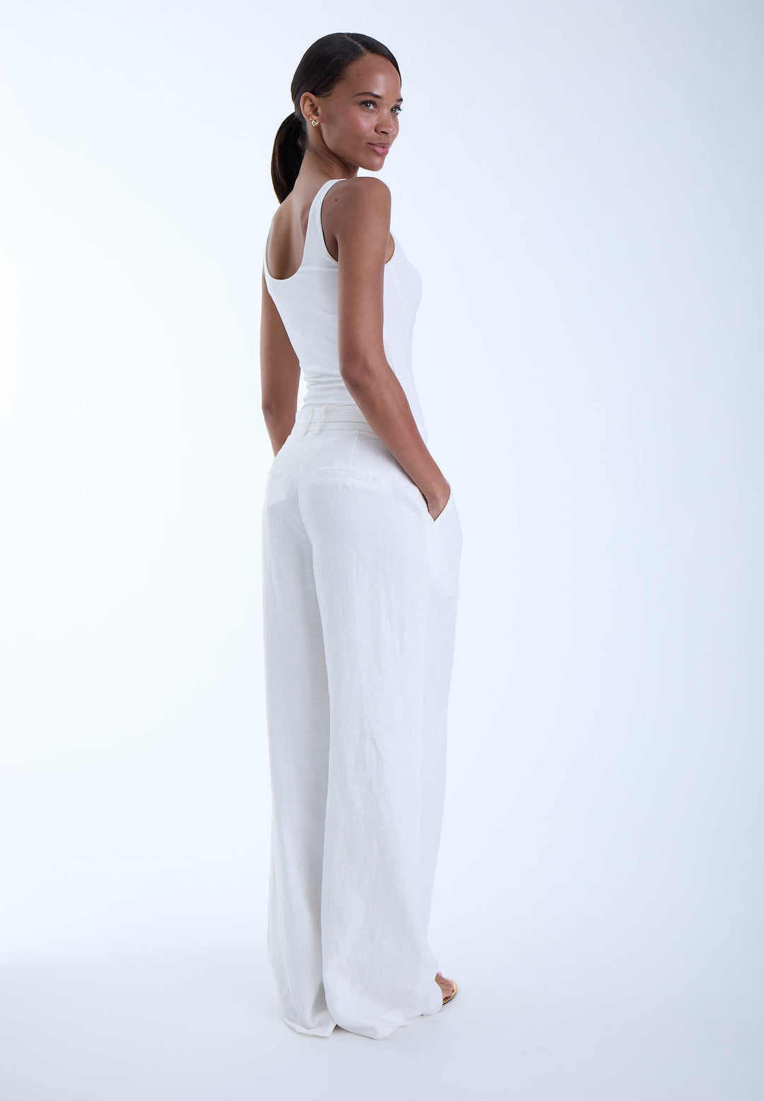 Katarina Linen Pants - White
