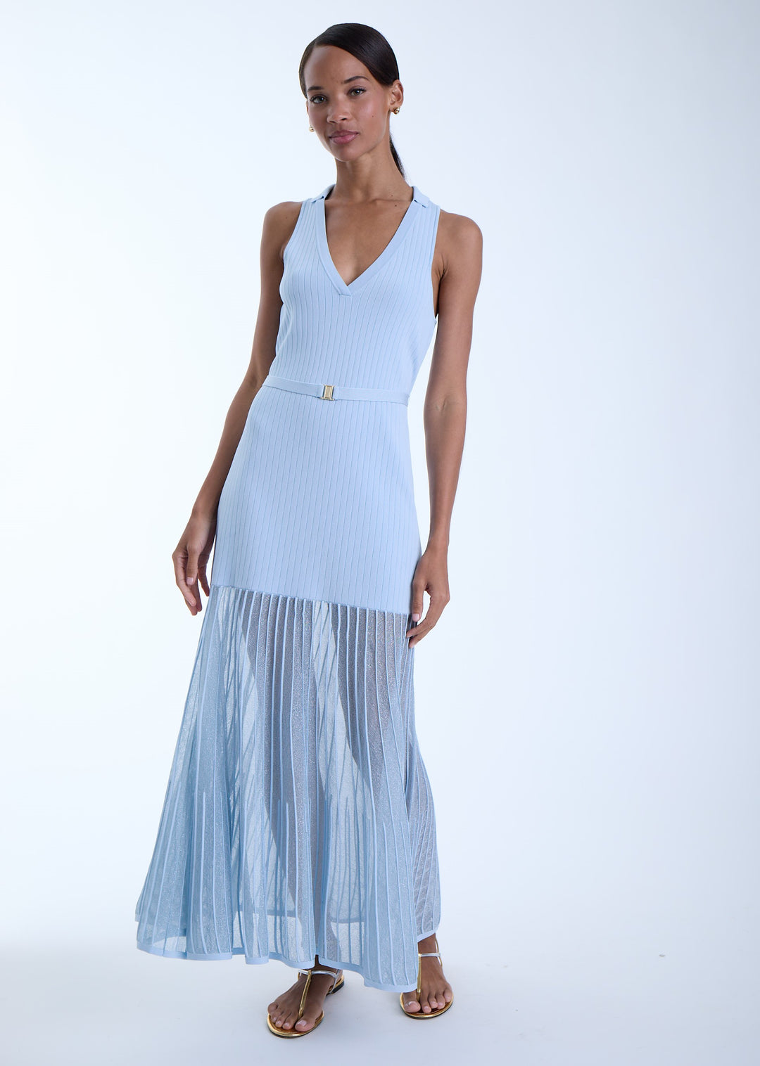 Orla Knit Maxi Dress - Sky