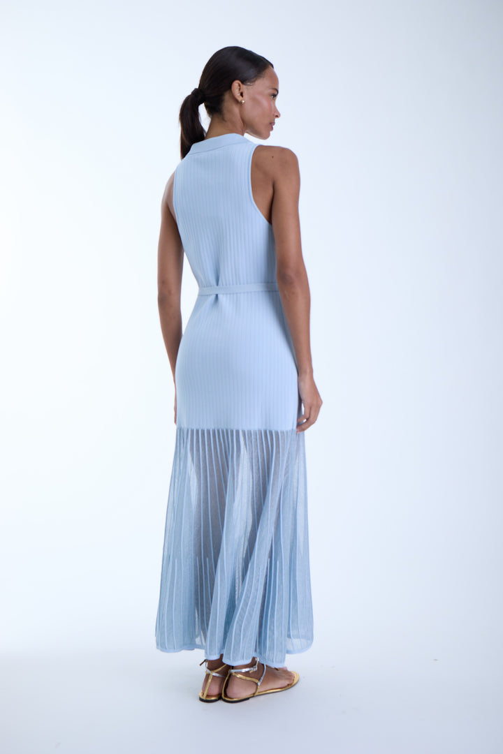 Orla Knit Maxi Dress - Sky