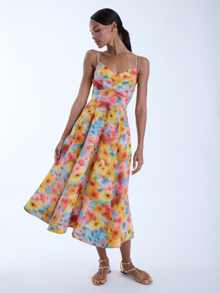 June Print Midi Dress - Blossom Mist