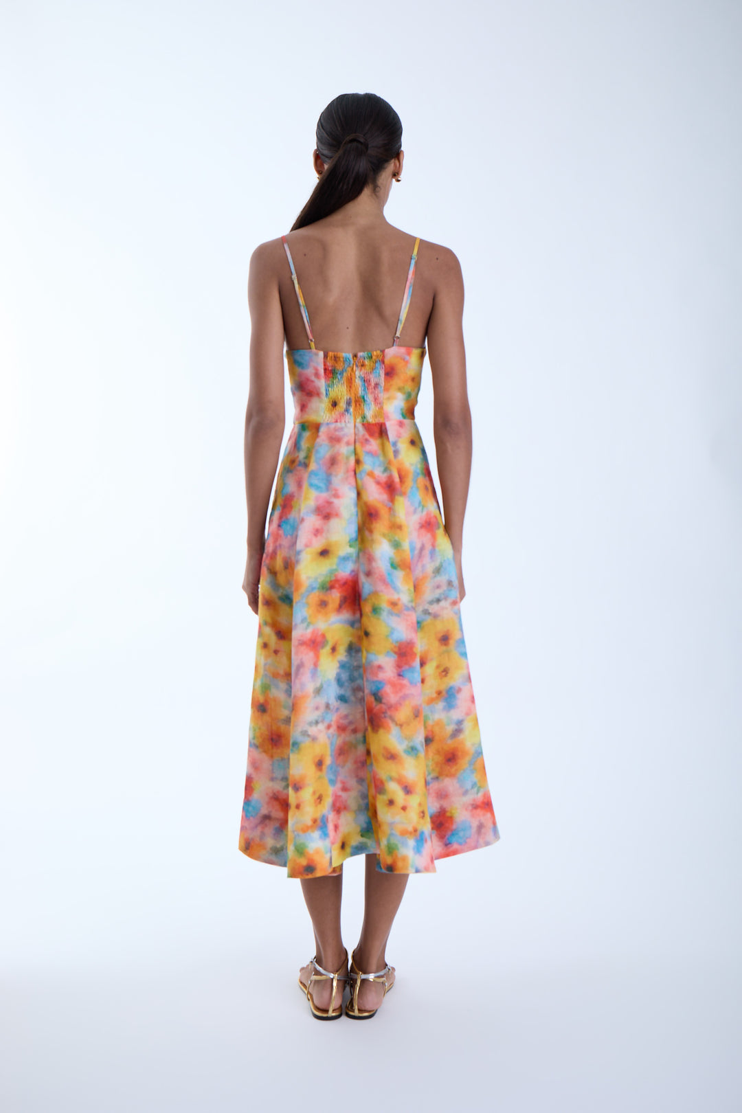 June Print Midi Dress - Blossom Mist