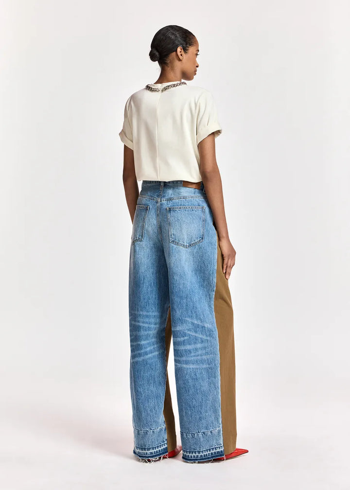 T-Shirt w/ Chain - Off White